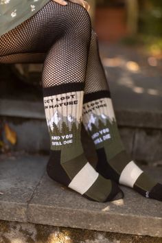 Get Lost in Nature Hiking Crew – Sock Dreams Tie Dye Sticker, Lost In Nature, Kilt Socks, Compression Gloves, Thigh High Sock, Half Socks, Tabi Socks, Plus Size Tights, Sweater Socks