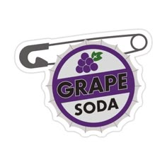 grape soda sticker with the word grape soda on it and a pair of wrenches