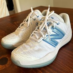 Practically Brand New- Worn 3x At An Indoor Tennis Court This Past Spring. Smoke-Free And Pet-Free Home. Tennis Court Shoes Women, Court Shoes Women, Indoor Tennis Court, Tennis Court Shoes, Indoor Tennis, New Balance White, Shoes New Balance, Fuel Cell, New Balance Women