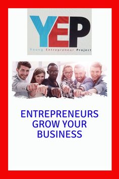 an advertisement with the words,'enterprisers grow your business'in blue and red