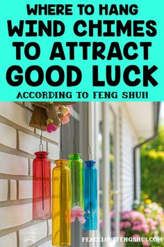 the words where to hang wind chimes to attract good luck