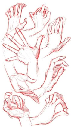 a drawing of hands holding something in the air