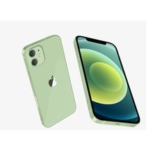 two iphones side by side, one is green and the other is light green