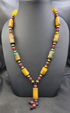 Beautiful Natural Agate Stone Beads Lucky Prayer Amulet Necklace Mala it's Beautiful Quality Natural Agate Stone Beads Necklace Mala Material Agate Stone Length 84cm Spiritual Amber Jewelry With Colorful Beads, Spiritual Jade Beaded Necklaces With Polished Beads, Bohemian Jewelry With Large Rectangular Beads, Spiritual Jade Beaded Necklace With Polished Beads, Multicolor Agate Necklaces With Large Beads, Multicolor Hand-strung Agate Jewelry, Multicolor Carnelian Hand-strung Jewelry, Multicolor Carnelian Jewelry With Large Beads, Traditional Agate Necklaces With Colorful Beads