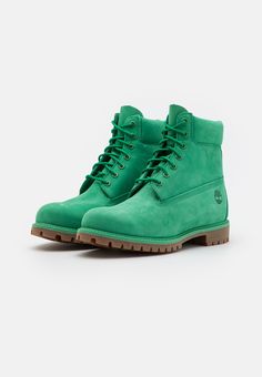 Timberland MENS 6IN PREMIUM BOOT - Botine cu șireturi - medium green Timberlands, Lace Up Ankle Boots, Lace Boots, Winter Boots, Ankle Boots, Shoe Boots