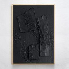 Total Black Plaster Art Minimalist Zen Abstract Painting on Canvas Modern Wabi Sabi, Minimalist Artist, Wabi Sabi Wall, Wabi Sabi Wall Art, Free Frames, 3d Abstract, Black Wall Art, Professional Painters, Plaster Art