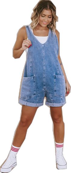 Relaxed Fit Denim Shortalls, Relaxed Fit Light Wash Shortalls With Pockets, Light Wash Relaxed Fit Shortalls With Pockets, Light Wash Shortalls With Pockets And Relaxed Fit, Denim Blue Cotton Shortalls With Relaxed Fit, Trendy Denim Blue Relaxed Fit Shortalls, Relaxed Fit Dark Wash Shortalls With Pockets, Dark Wash Relaxed Fit Shortalls With Pockets, Blue Relaxed Fit Shortalls