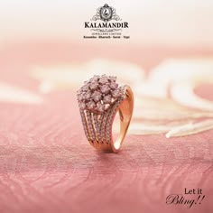 Let the you shine through with this Glamorous Beauty.  #StaySafe #KalamandirJewellers #Contemporary #Jewellery #Designer #rosegold #gold #diamonds #handcrafted #Style #Beautiful #handmadejewelry #jewellerylover #india #jewel #indianjewellery #thejewellerydiaries #Top100preciousjewellerydesignsofindia #Surat #Vapi #kosamba #bharuch Diamond Ring Designs Indian, Mangalsutra Designs Gold, Fancy Jewelry Necklace, Gold Earrings Wedding, Fancy Jewellery Designs, Real Gold Jewelry