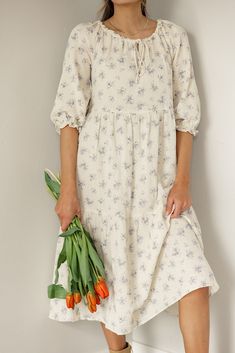 Under the Umbrella Floral Gauze Midi Summer Midi Dress, Spring Midi-length Smocked Dress, Flowy Knee-length Smocked Dress With Floral Print, Spring Midi-length Smocked Dress With Elastic Sleeves, Spring Midi-length Puff Sleeve Smocked Dress, Casual Midi-length Tiered Dress With Smocked Back, Athleisure Mom, Mom Accessories, Easter Dress