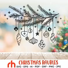 christmas baubles svg cut file