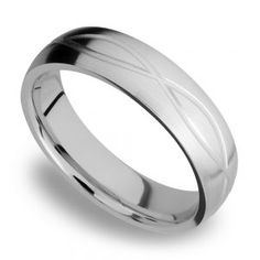 men's wedding band in white gold