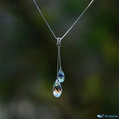 OrcaJump - Elegant Teardrop Crystal Pendant Necklace Pretty Jewelry Necklaces, Diamond Cross Necklaces, Magical Jewelry, Crystal Pendant Necklace, Fancy Jewelry, Pretty Jewelry, Crystal Necklace Pendant, Fantasy Jewelry, Girly Jewelry