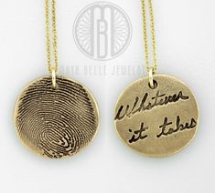 Fingerprint and handwriting necklace - Maya Belle Jewelry Fingerprint Necklace, Handwriting Necklace, Thumb Prints, Shape Circle, Engraved Initials, Fingerprint Jewelry, Heart Necklace Diamond, Family Necklace, Gold Filled Necklace