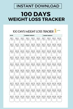 ✦100 Days Weight Loss Tracker Printable PDF ✦WHAT YOU WILL RECEIVE: 2 PDF Files With Different Sizes ✦SIZE: A4 Size (8.27” x 11.69”) US Letter Size (8.5” X 11”) ✦Instant Download upon completion of purchase ✦For more details, click the link above #weightloss #tracker #weightlosstracker #instantdownload #printabletracker #ad Daily Weigh In Template, 100 Day Tracker, Lost Weight Diet Plan, Daily Weight Tracker, Journal Weight Tracker