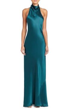 Halter Neck Gown, Casual Beach Wedding, Long Green Dress, Best Wedding Guest Dresses, Stella Mccartney Falabella, Mother Of Groom Dresses, Halter Gown, One Shoulder Gown, Amanda Uprichard