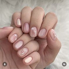 Pink And White Nails Simple, Marie Nails, Fake Nails Designs, Asian Nails, Hello Nails, Subtle Nails, Beauty Nails Design, Baby Nails, Simple Gel Nails