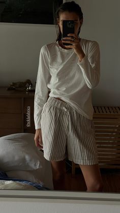 Summer Homewear Outfit, Casual Morning Outfit, Cozy At Home Outfits, Joanna Halpin, Slow Morning, At Home Outfits, Trendy Heels, House Clothes, Ageless Style