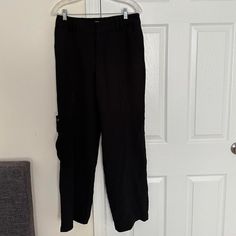 Zara Cargo Loose Trouser Pant Brand New With Tags Size Small Zara Straight Leg Dress Pants With Pockets, Zara Workwear Pants With Side Pockets, Zara Workwear Cargo Pants With Side Pockets, Zara Cargo Pants With Side Pockets For Work, Zara Straight Leg Cargo Pants For Work, Zara Wide Leg Cargo Pants For Work, Zara Fitted Wide Leg Cargo Pants, Zara Fitted Cargo Pants For Work, Fitted Zara Cargo Pants With Pockets