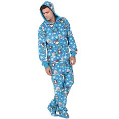 Winter wonders abound in these whimsical feel good footie pajamas for men and women! Polar bears ski and penguins snowboard past igloos and the North Pole sign during a blizzard as snowflakes fall with fury! Soft and durable polar fleece will bring comfort and last all season long! Features include front pockets and hoodie. High quality, durable and fun! Matching Onesies, Family Matching Pjs, Hoodie Pajamas, Pajamas For Men, North Pole Sign, Pole Sign, Footie Pajamas, Footed Pajamas, Matching Pjs