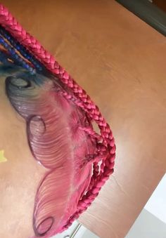 Edges Hair Braids, Dyed Braids, Pink Braids, Twisted Hair, Peekaboo Hair