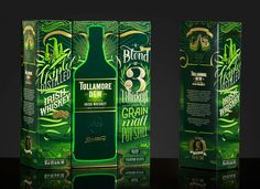 the packaging design for tullamore 3 irish whiskey