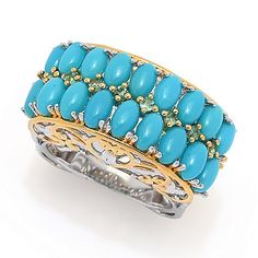 Gems en Vogue
Sleeping Beauty
Turquoise &
Grizzly Emerald
Ring Luxury Fine Jewelry Turquoise Cabochon Ring, Luxury Artisan Turquoise Cabochon Ring, Collectible Turquoise Cabochon Ring, Luxury Gold Cabochon Turquoise Ring, Vogue Jewelry, Luxury Turquoise Gemstone Ring, Oval Cabochon, Fall Rings, Mens Gold Jewelry, Italian Jewelry