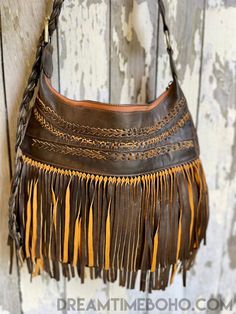 Brooklyn Leather Fringed Crossbody Boho Bag #Black #Fringe #Shoulder-Bag Travel Hobo Bag With Fringe In Brown, Bohemian Leather Hobo Bag With Tassels, Bohemian Woven Leather Crossbody Bag, Bohemian Brown Hobo Bag With Braided Handles, Leather Hobo Bag With Tassels In Crossbody Style, Brown Tasseled Crossbody Hobo Bag, Brown Leather Fringe Shoulder Bag, Brown Tasseled Hobo Bag, Brown Leather Shoulder Bag With Fringe