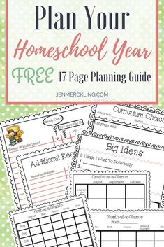 the homeschool year free printable planner