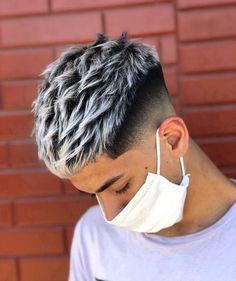 Hair Types Men, High Fade Haircut, Dyed Hair Men, Mens Haircuts Short Hair, Grey Hair Men, Mens Hair Colour, Men Haircut Curly Hair, Crop Hair