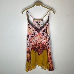 Free People Mustard Yellow Multicolored Floral A Line Sleeveless Tunic Or Dress. Medium. Nwt. Multicolor Cami Dress For Summer, Multicolor Print Sleeveless Mini Dress For Summer, Sleeveless Multicolor Print Mini Dress For Summer, Sleeveless Printed Mini Dress For Daywear, Bohemian Sleeveless Mini Dress For Daywear, Summer Sleeveless Mini Dress In Multicolor Print, Summer Sleeveless Mini Dress With Multicolor Print, Sleeveless Multicolor Floral Print Mini Dress, Flowy Multicolor Print Sleeveless Dress