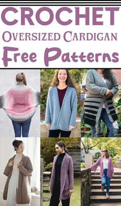 the crochet oversize cardigan free patterns are available in several sizes and colors