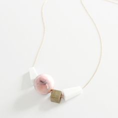 GEOMETRIC LUCITE + BRASS BEAD NECKLACE 01 MADE BY ADELIA MAE Pink Film, Film Poster, Beauty Stuff, Pink Eyes, Accessories Diy, Birdy, Beautiful Bags, Bead Necklace, Necklace Designs