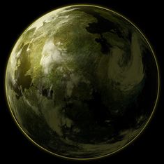 an image of the earth from space showing all its green vegetation and water on it's surface