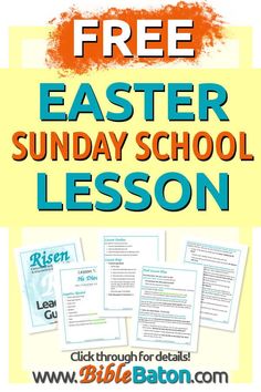 the free easter sunday school lesson