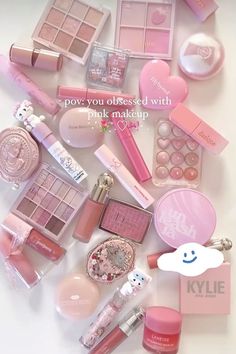 Korea Beauty Product, Korean Makeup Collection, Best Korean Makeup Products, Famous Makeup Products, Pink Korean Makeup, Korean Makeup Products Aesthetic, Korean Makeup Aesthetic, Asian Makeup Brands, Cute Makeup Products