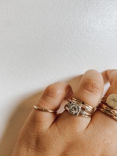 Dainty 14k gold filled stacking signet ring. leave your single initial details in the engraving notes below Initial Ring, Signet Ring, Gold Filled, Initials, Ring, Gold