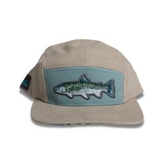 Crafted from 100% durable cotton fabric, this adjustable fit hat is ideal for outdoor enthusiasts who are passionate about fly fishing. Designed with the active angler in mind, it provides ample sun protection.Sizing One size fits most Features Fishe Steel My Heart (steelhead) patch and print under the visor Crown Height: Low Profile Five Panel Design Adjustable Snapback closure Flat brim Fabric & Care Main Fabric Content: 80% Cotton, 20% Polyester Sweatband: 100% Cotton Care: Surface Clean Only Casual Flat Brim Fishing Hat, Casual Flat Brim Snapback Hat For Fishing, Fishing Hats, Adjustable Flat Brim Trucker Hat For Fishing, 5-panel Trucker Hat, Fish Fashion, Fish Outline, Five Panel Hat, Adjustable 5-panel Baseball Cap For Fishing