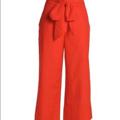 Red Capri Pants, Size 2 $ 0 Red Summer Pants With Pockets, Casual Red Wide Leg Summer Pants, Red Cotton Summer Pants, Red Cotton Pants For Summer, Red High Waist Wide Leg Summer Pants, Red Cotton Wide Leg Work Pants, Casual Red Summer Capris, Chic Red Bottoms For Spring, Red Trousers For Spring