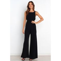 Be the life of the party in this classic linen jumpsuit! Featuring an open back with elasticised band detail, and an elasticised waistband for a secure fit, youll love the classic round neckline, elasticised shoulder straps, and straight wide leg style pant that makes it perfect for any occasion. Black Romper Pants, Vietnam Clothes, Classic Jumpsuit, Jumpsuit Formal, Cocktail Jumpsuit, Concert Outfit Summer, Style Pant, Resort Dresses, Linen Jumpsuit