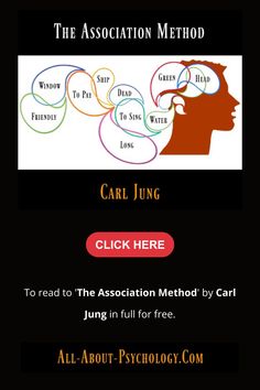 The Association Method by Carl Jung Analytical Psychology, Clark University, Word Association, Self Alignment, Minds Journal, Psychology Student, The Guilty, Strong Feelings, Mindfulness Journal