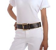 Isaac Mizrahi Live! Leather Zipper Edge Belt - A212530 Leather Zipper, Plus Size, Zipper, Wardrobe