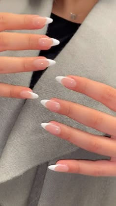 MINIMALIST NAILS | APRIL NAILS Paznokcie Hello Kitty, Kutek Disney, Unghie Sfumate, Nagel Tips, French Tip Acrylic Nails, Casual Nails, Classy Acrylic Nails, Almond Acrylic Nails, Short Acrylic Nails Designs