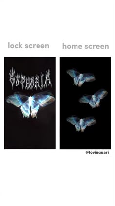 an image of some sort of bat flying in the air with text underneath it that reads lock screen home screen