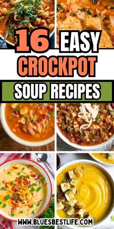 16 easy crockpot soup recipes