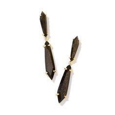 Kendra Scott Indie Statement Earrings - Gold Sheen Obsidian Holiday Party Jewelry, Gold Sheen Obsidian, Jewelry Kendra Scott, Sheen Obsidian, Ivory Earrings, Personal Jewelry, Casual Jewelry, Gold Statement Earrings, Target Style