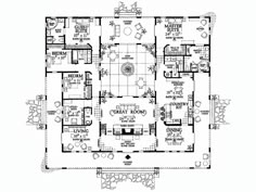 the floor plan for a house with multiple rooms