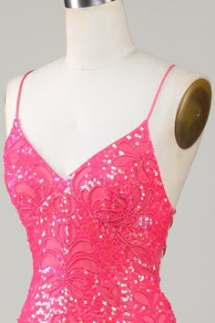 Hot Pink Homecoming, Hot Pink Homecoming Dress, Hoco Dress Ideas, Hoco Dress Inspo, 8th Grade Formal, Backless Cocktail Dress, Hoco Inspo, Hoco Ideas, Homecoming Dresses Sparkly