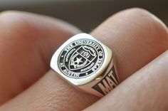 Sterling Silver University of Texas Ring (R-CROV-UT) #rings #ring #jewelry University Of Texas, Texas, University