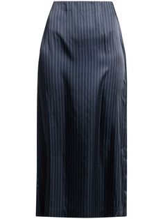 Find VINCE Pinstripe-pattern Pencil Midi Skirt on Editorialist. blue/white pinstripe pattern pencil design concealed rear zip fastening high waist straight hem Midi Skirt Blue, Vince Clothing, Pencil Midi Skirt, Blue Midi Skirt, Pinstripe Pattern, Pencil Design, Pencil Skirts, Midi Skirt Pencil, Fashion Inspiration Design