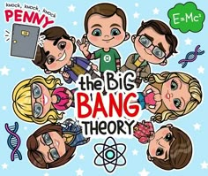 the big bang theory poster with cartoon characters